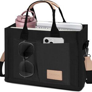 Women Canvas Tote Large Capacity Multi-Use Work Travel Bag with Pockets